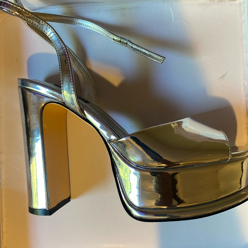 Silver Platform Heels